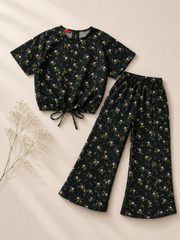 Wild Flowers-Crop-top with Bell Bottom -CT152