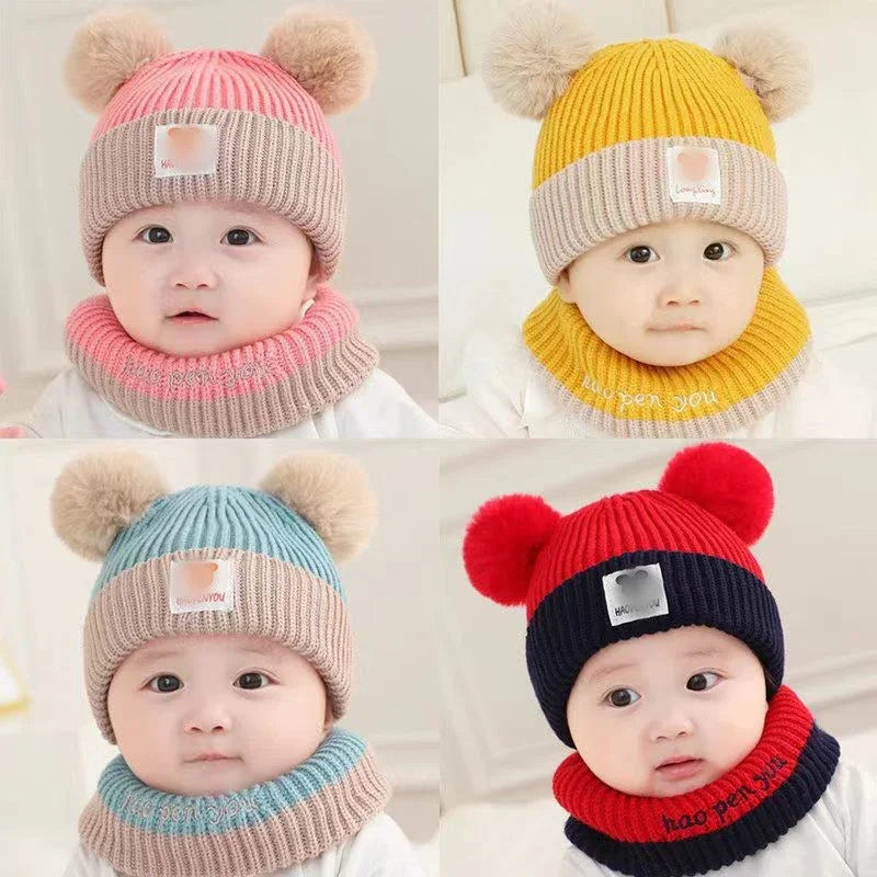 BC111 - Woolen Cap with Neck Warmer- 2pc Set - Maa Sadqay