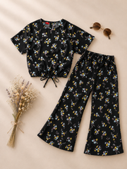 Blooming Bunches-Crop-top with Bell Bottom -CT149