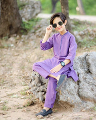 Purple Passion Boys Suit - Maa Sadqay