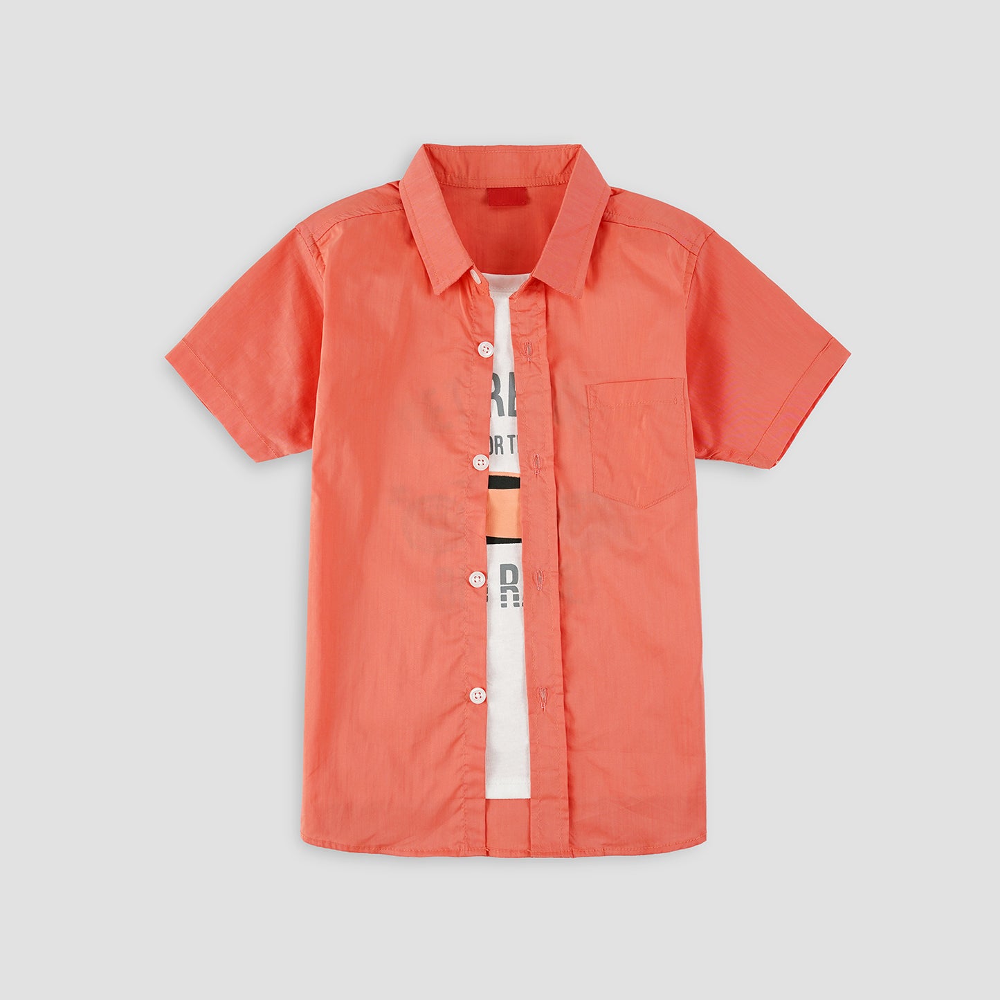 Peach Double Shirt - Big Race -DS108 - Maa Sadqay