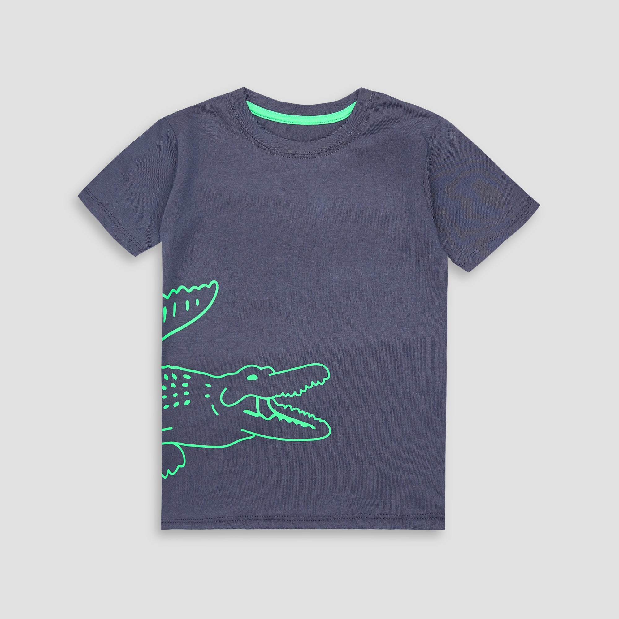 Boys Alligator T-Shirt-Dark Grey -TS006 - Maa Sadqay
