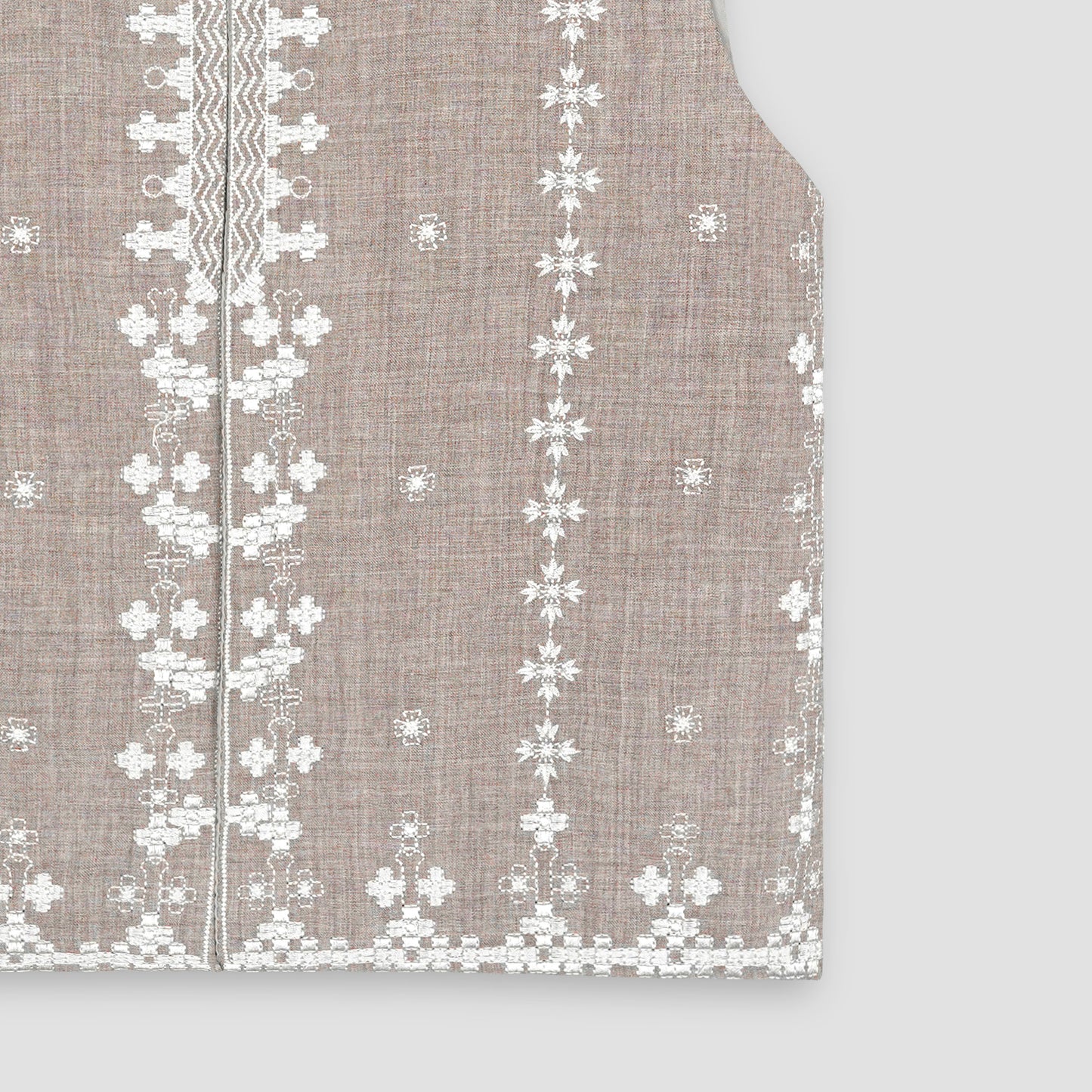 Boys Embroidered Waistcoat Peachy Brown -WC02