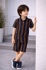 Boys Premium Waffle Knit Summer Co-ord Set - BCSOM153