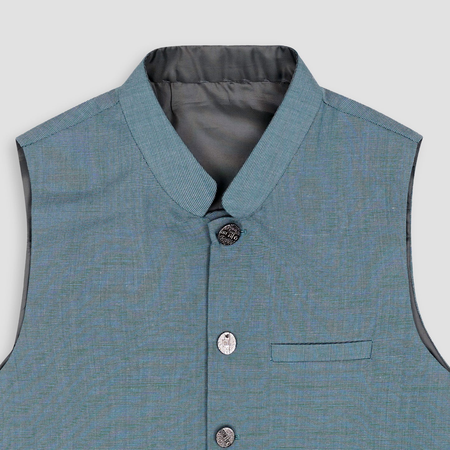 Boys Waistcoat Self-Soft blue -WC18
