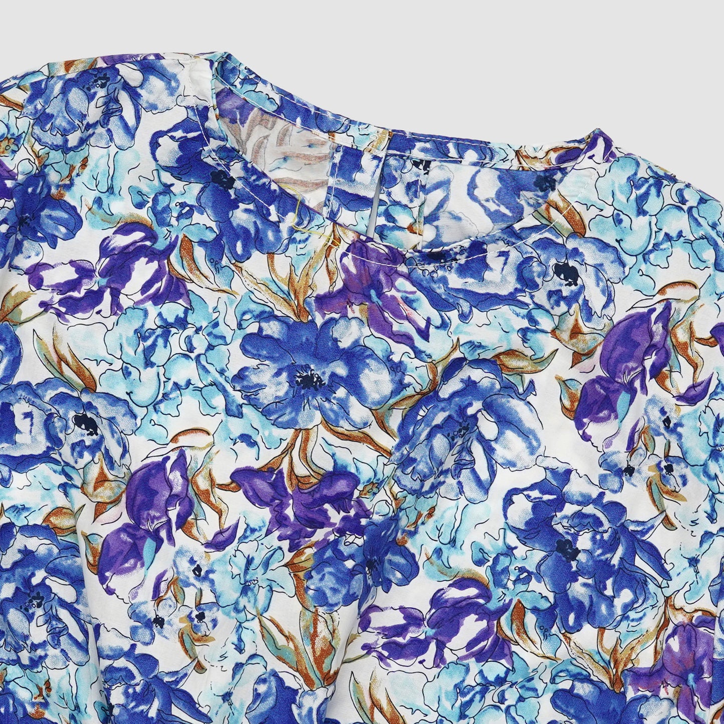 Royal Flowers crop-top with Bell Bottom -CT143