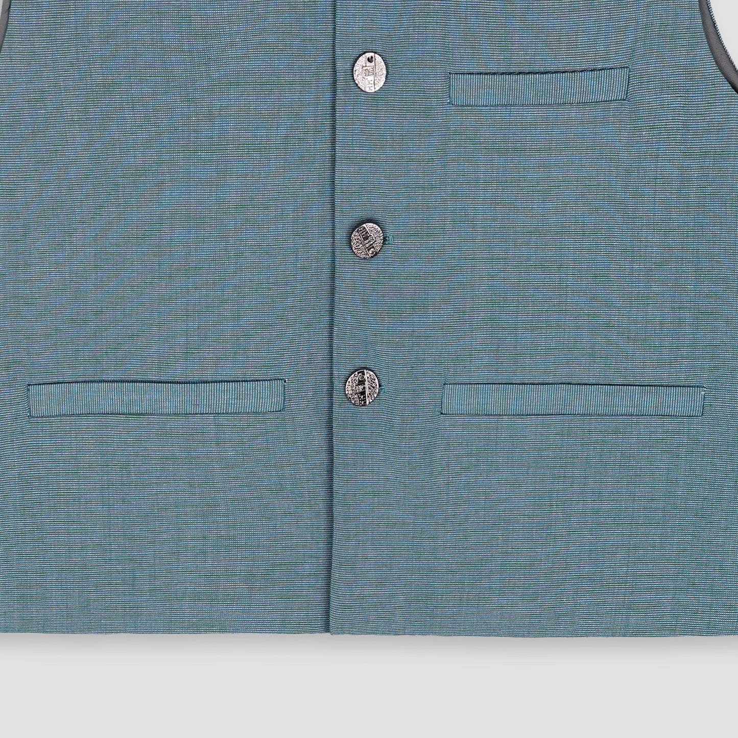 Boys Waistcoat Self-Soft blue -WC18