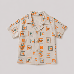 Boys Premium Graphic Button-Down Shirt - BCOS1002