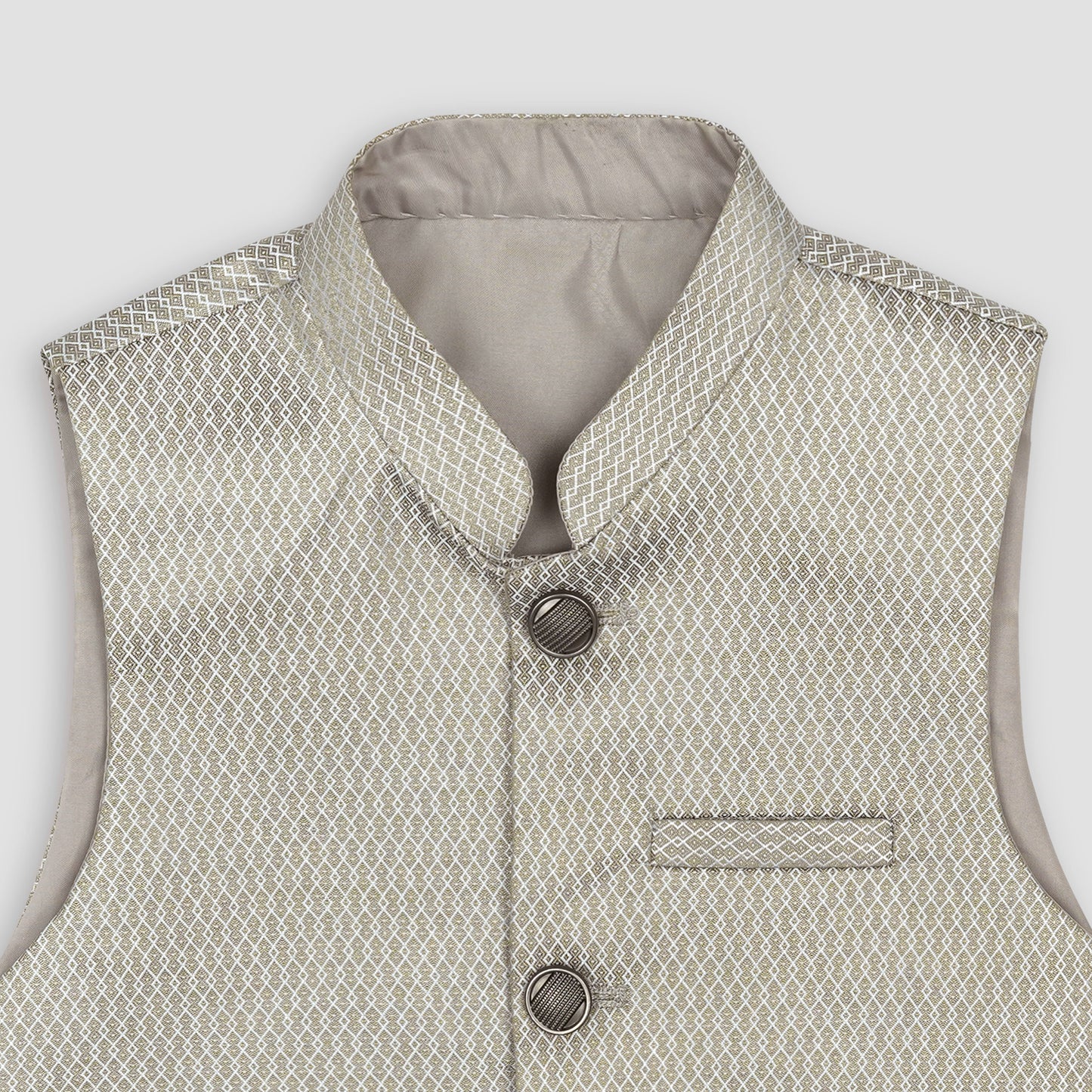 Boys Waistcoat Textured Silver Skin -WC22