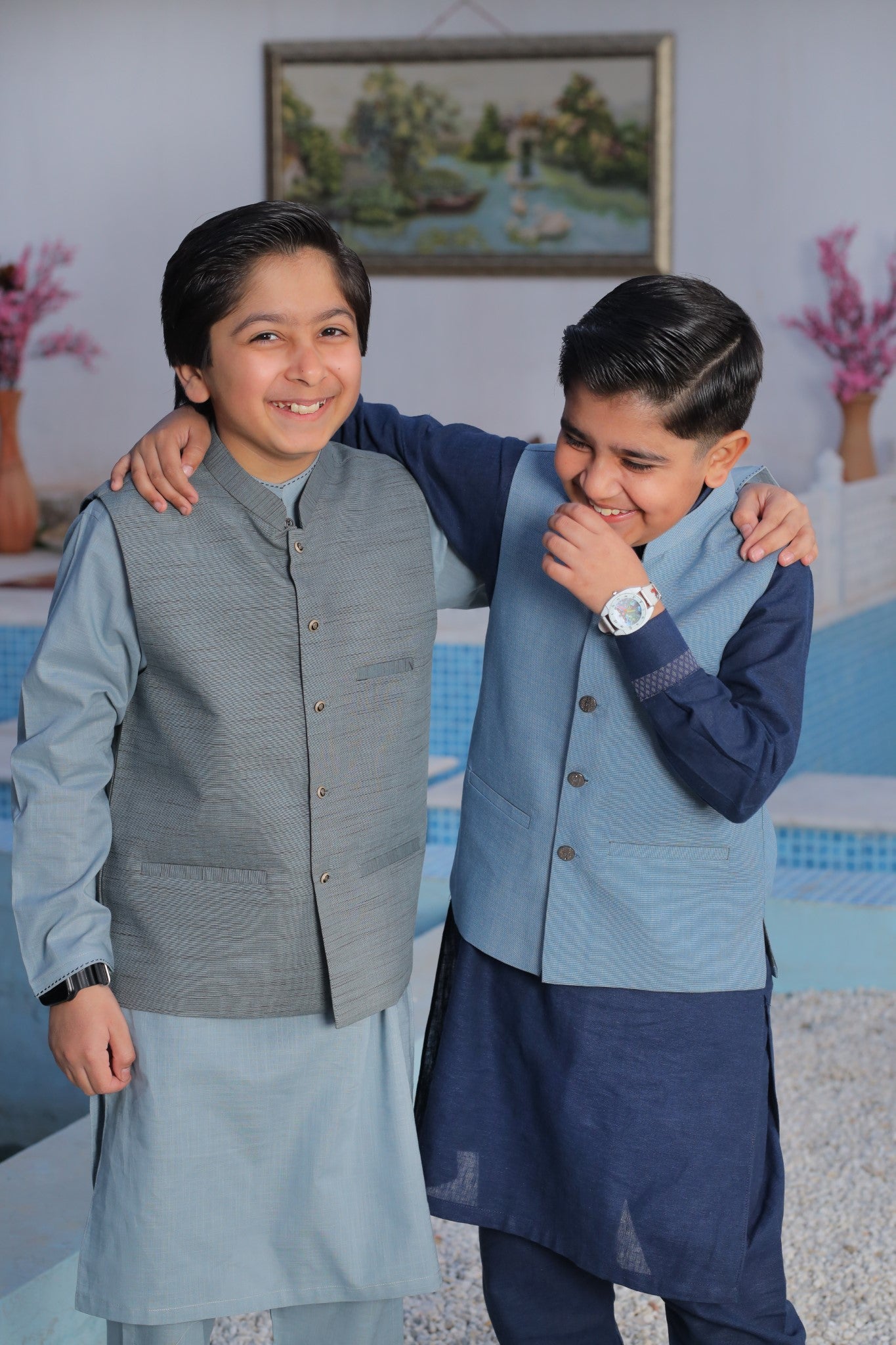 Eagle Patch Grey Boys Suit