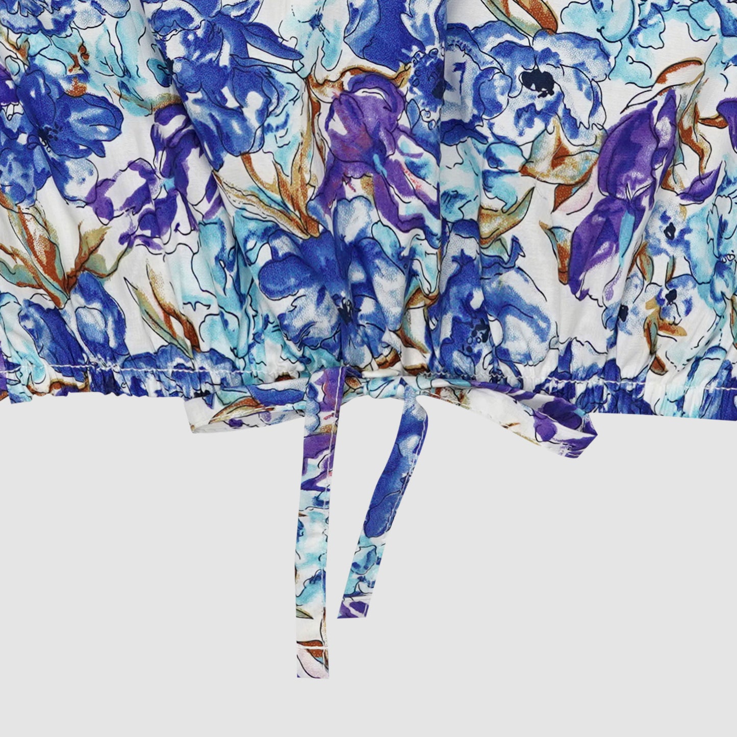 Royal Flowers crop-top with Bell Bottom -CT143