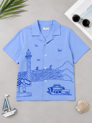 Boys Premium Graphic Button-Down Shirt - BCOS1004