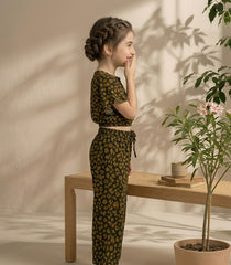 Girls Leapord Co Ord Set - GCSSF520