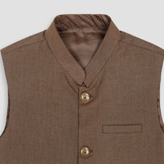 Boys Waistcoat Almond brown -WC08