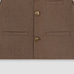 Boys Waistcoat Almond brown -WC08
