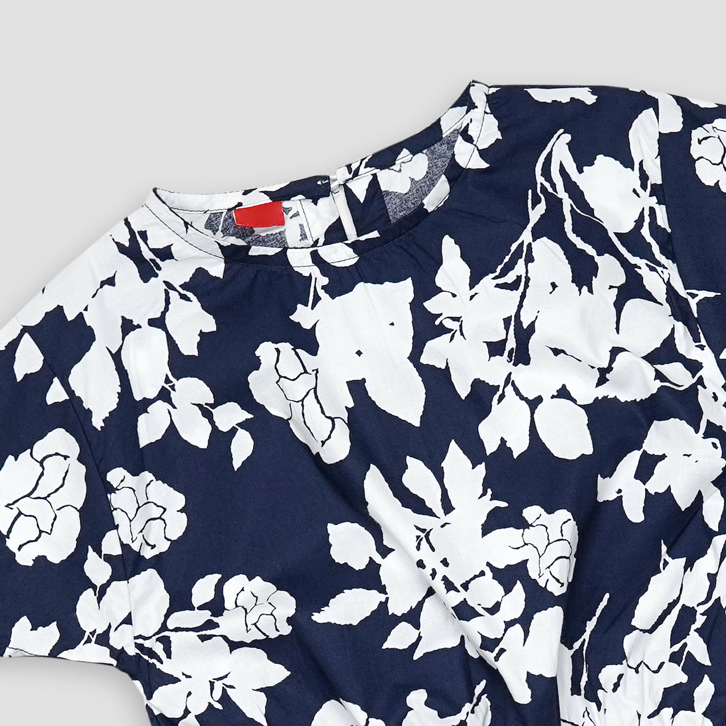 Black & White Floral crop-top with Bell Bottom -CT137
