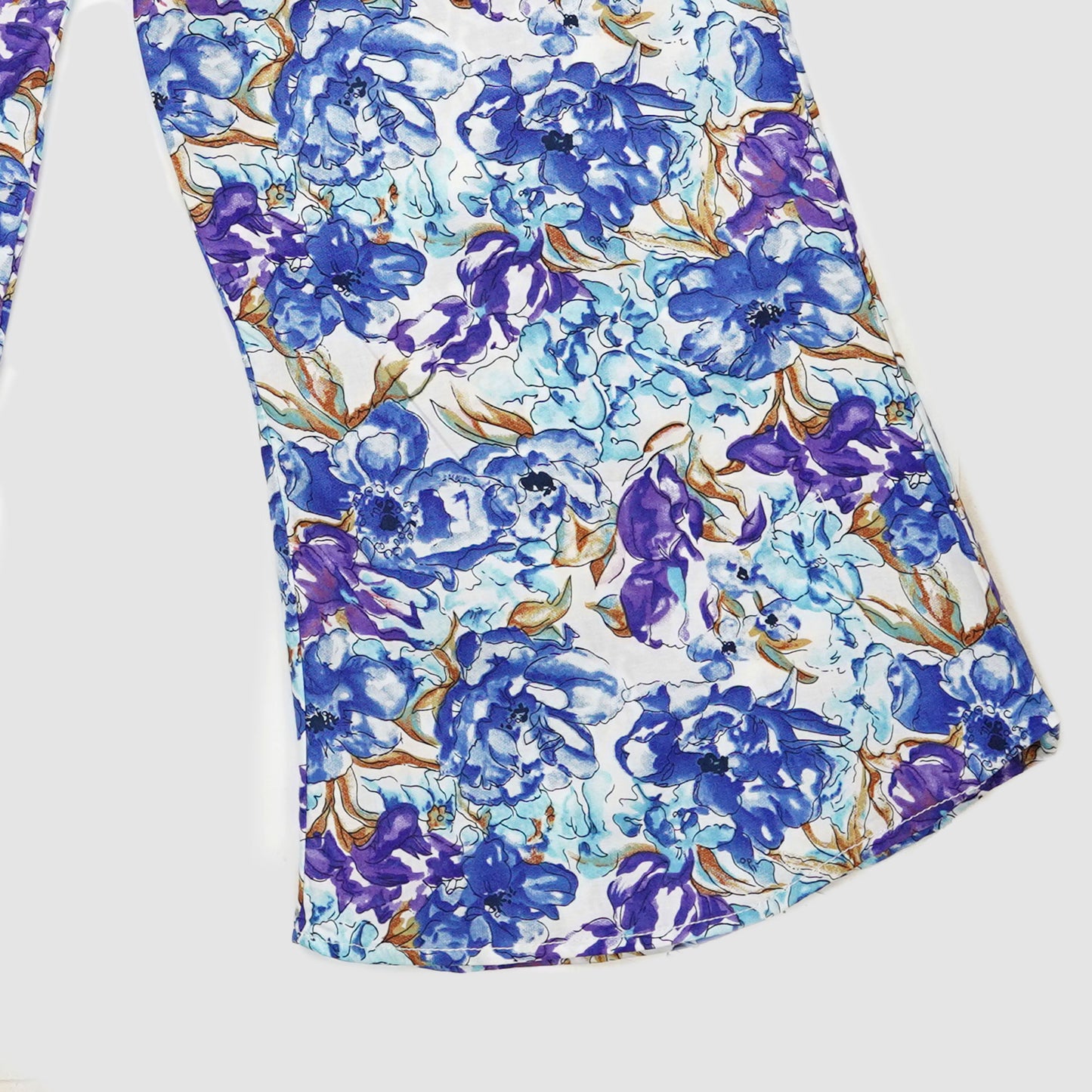 Royal Flowers crop-top with Bell Bottom -CT143