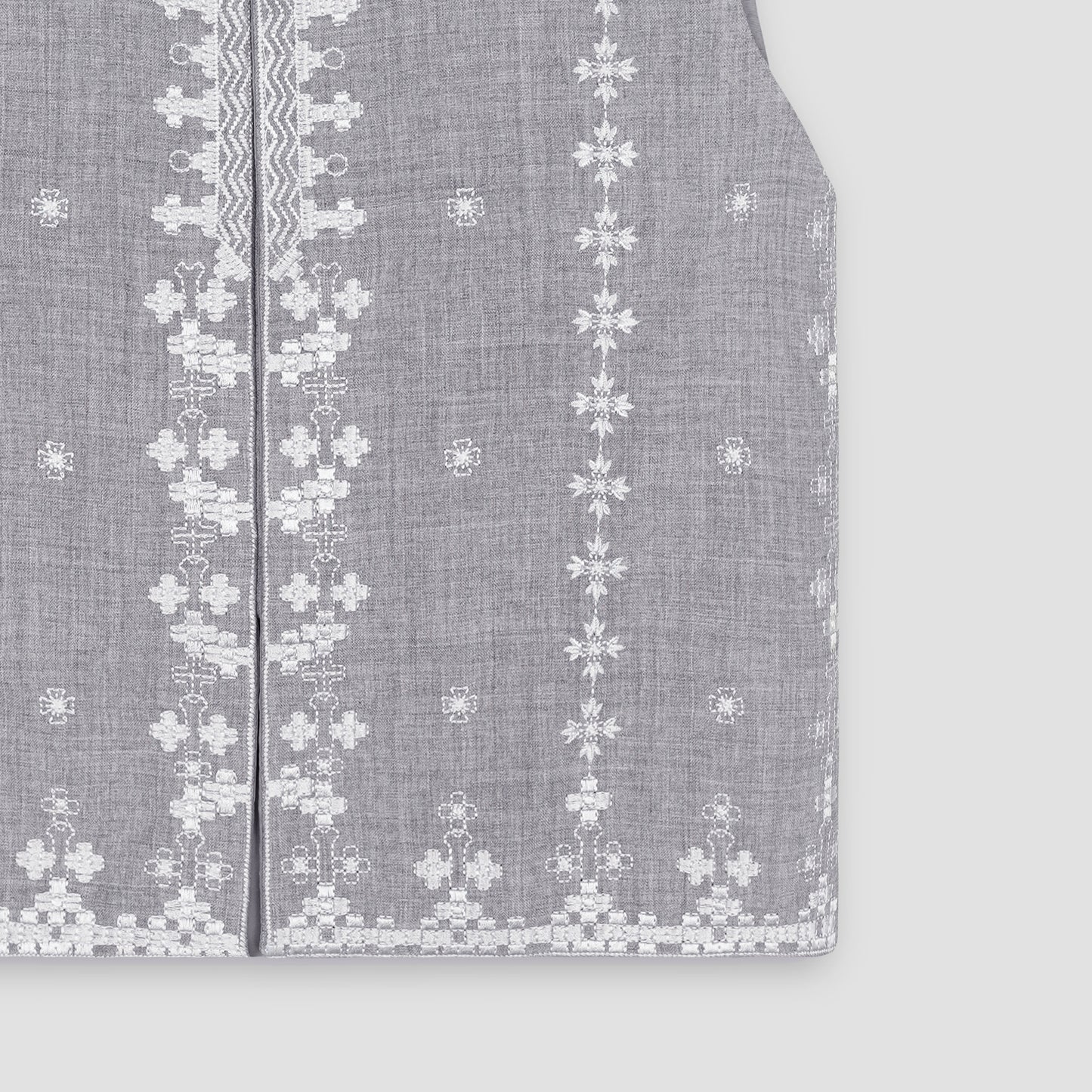 Boys Embroidered Waistcoat Steel Grey -WC04