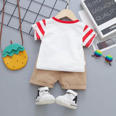 Kids Cotton T-Shirt & Shorts Set |Ape Gentleman -CS1101