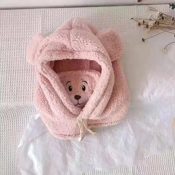 BC114 - Warm Plush 2 in 1 Cap with Mask - Free Size - Maa Sadqay