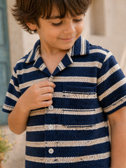 Boys Premium Waffle Knit Summer Co-ord Set - BCSOM155