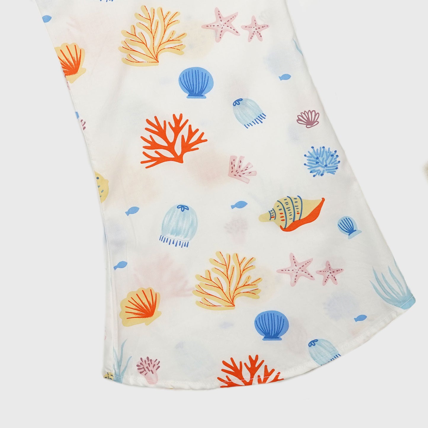 White Ocean crop-top with Bell Bottom -CT142