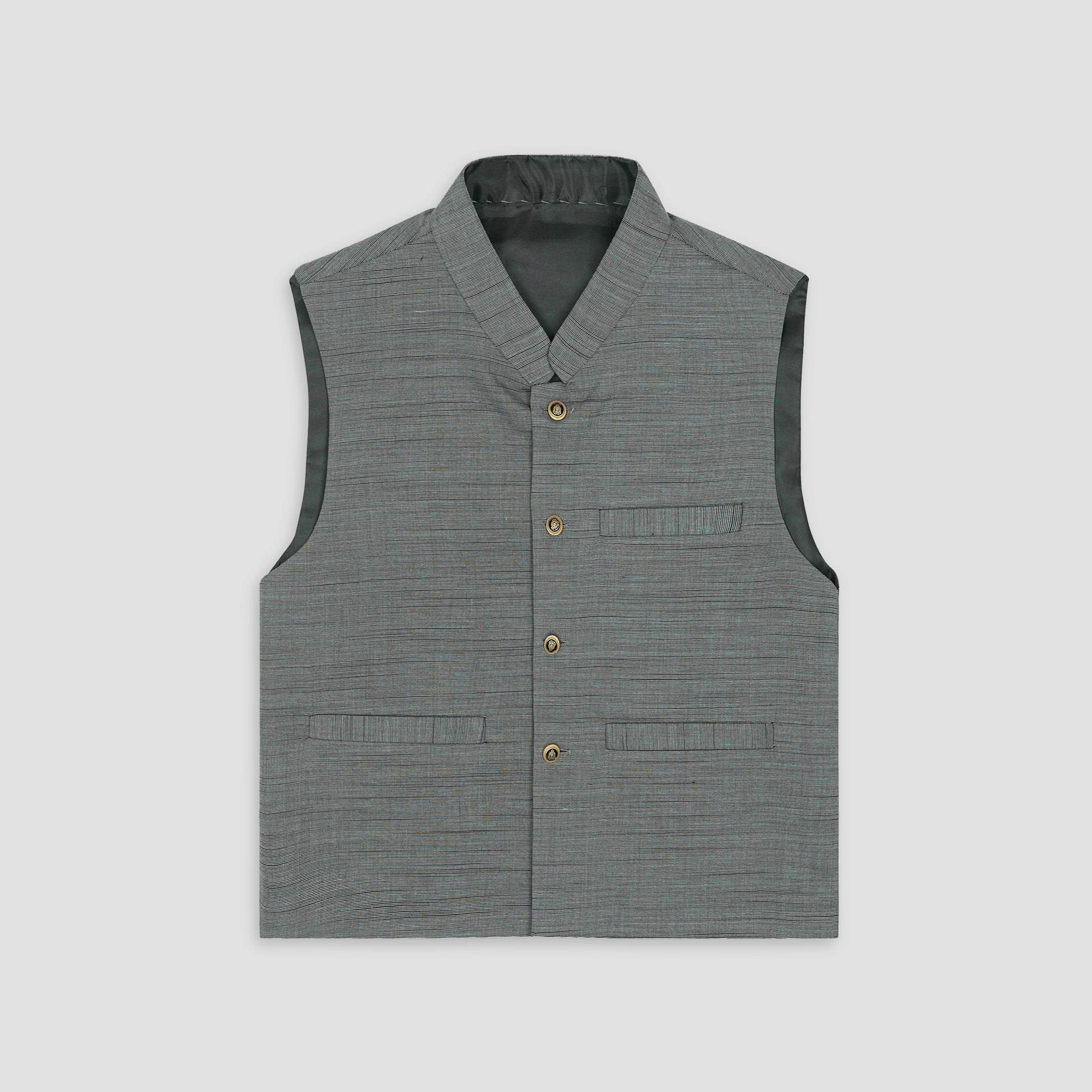 Boys Waistcoat Textured Grey -WC10 - Maa Sadqay