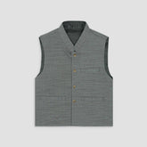 Boys Waistcoat Textured Grey -WC10 - Maa Sadqay