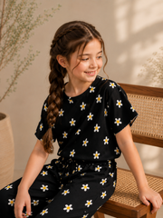 Girls Daisy Cotton Co Ord Set - GCSSF521
