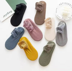 Thermal Fleece Socks with Lace