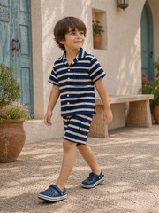 Boys Premium Waffle Knit Summer Co-ord Set - BCSOM155