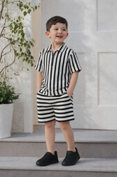 Boys Premium Waffle Knit Summer Co-ord Set - BCSOM152