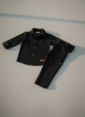 Corduroy Co-ord set for boys- Black cc1