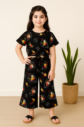 Diamond Bouquet -Crop-top with Bell Bottom -CT156