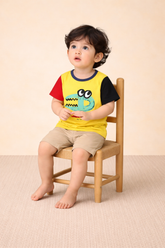 Kids Cotton T-Shirt & Shorts Set |The Crocodile -Yellow -CS1120