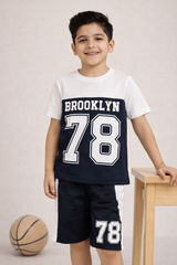 Shirt & Short Set - Brooklyn Navy - Maa Sadqay