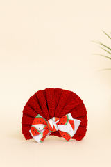 Woolen Turban Caps - Multi Bow