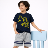 Navy Lifter: Shirt & Short Set -SN006 - Maa Sadqay