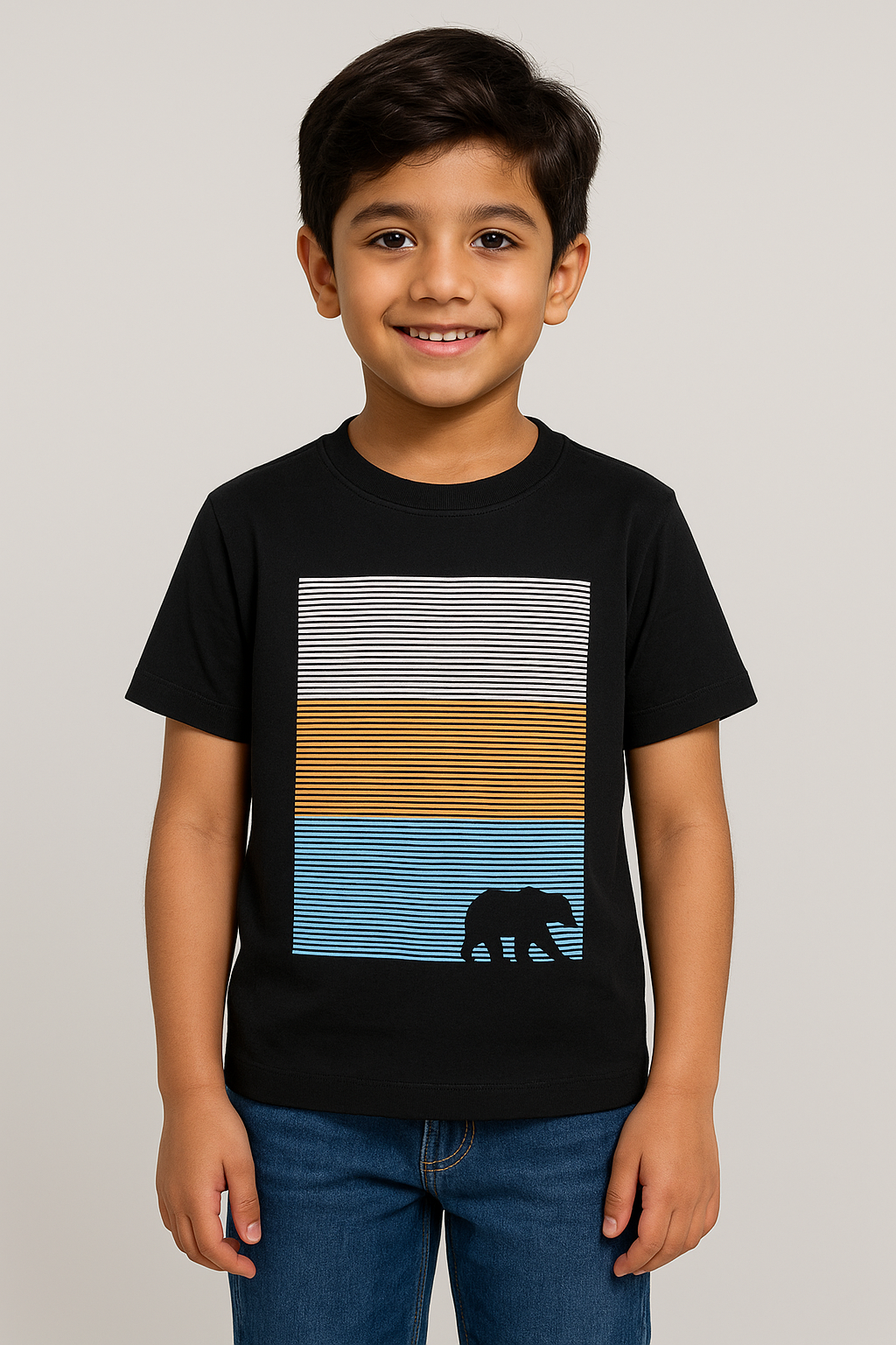 Boys T-Shirt-Black -TS007