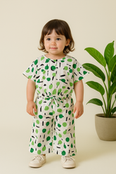 Polka Pear-Crop-top with Bell Bottom -CT170