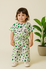 Polka Pear-Crop-top with Bell Bottom -CT170