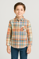 Multi Checkered Full Sleeves Casual shirt -BCS05 - Maa Sadqay