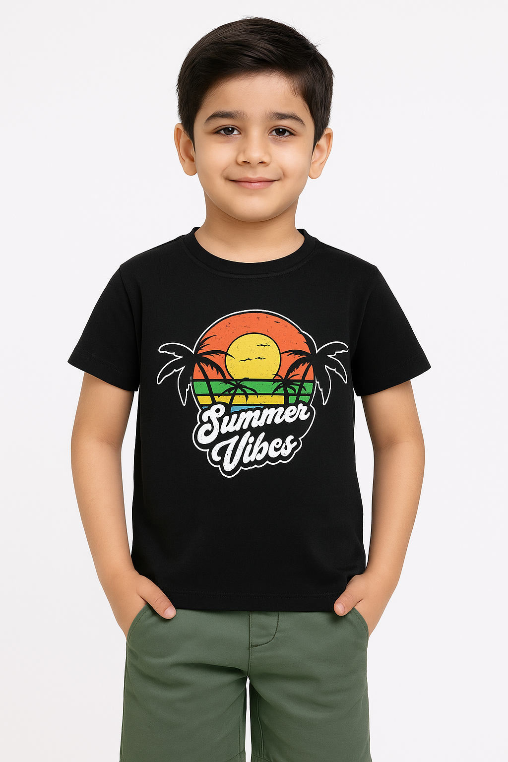 Summer Vibes T-Shirt-TS132 - Maa Sadqay