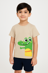 Boys Alligator T-Shirt- Skin - Maa Sadqay