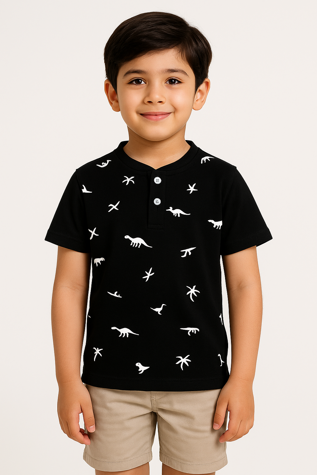 Dino Henley Polo Shirt -HP005