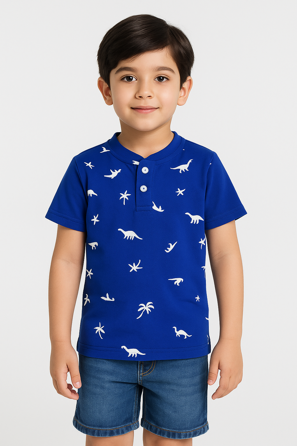 Dino Henley Polo Shirt -HP006 - Maa Sadqay