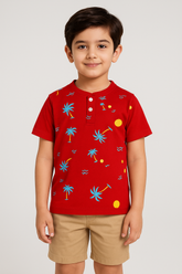 Beach Tree Henley Polo Shirts -HP001 - Maa Sadqay