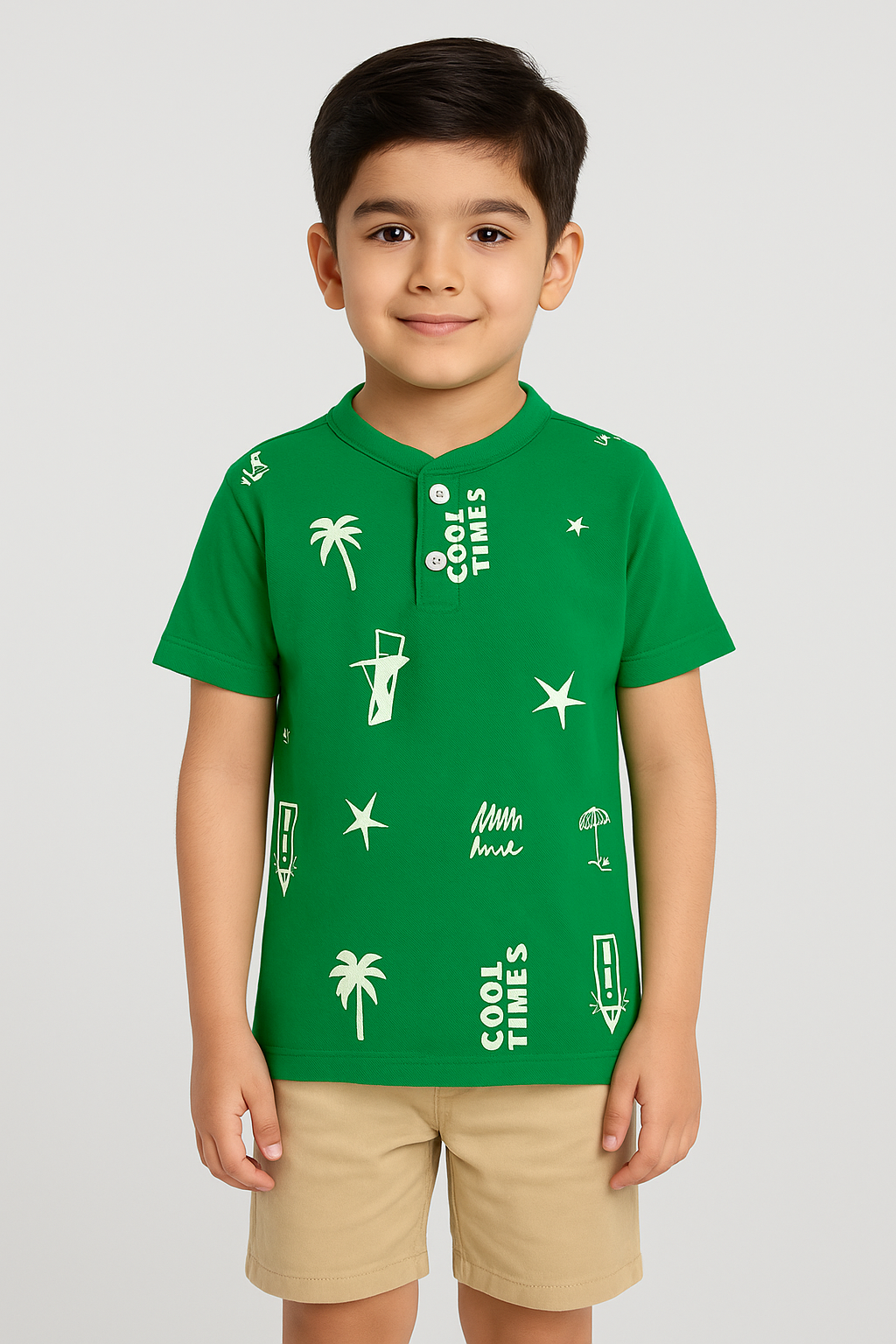 Cool Times Henley Polo Shirt -HP003