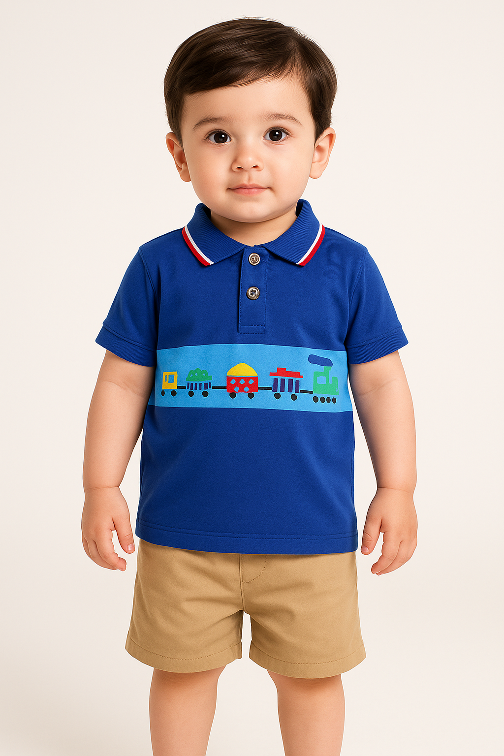 Polo Shirt & Shorts Set |Blue Rail -PD103
