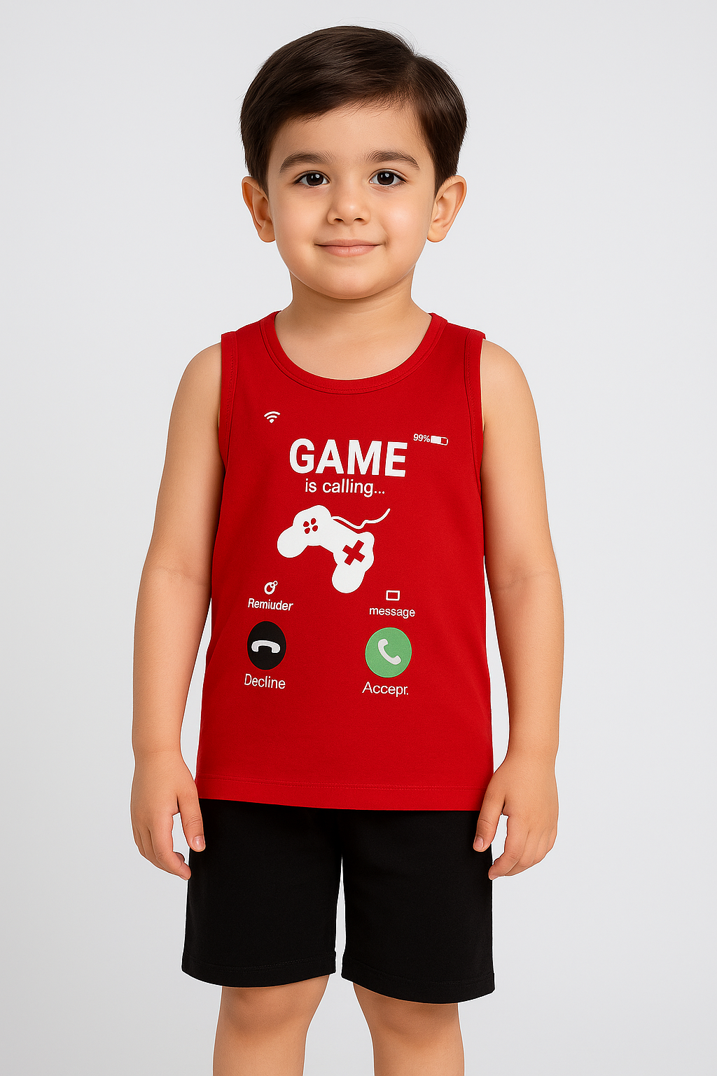 Gamer Red Sando Suit-Red&Black -SS06